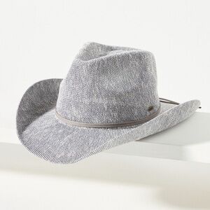 NWT Anthropologie Cheveux Corp Packable Rancher Grey One size